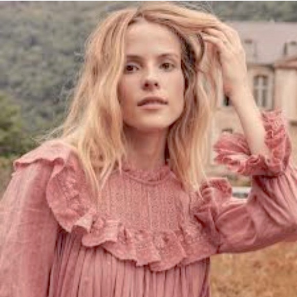 Doen Dresses & Skirts - ❤️ DOEN HILLSIDE COTTON PINK MAXI BOHEMIAN PEASANT EMBROIDERED DRESS NIGHTGOWN